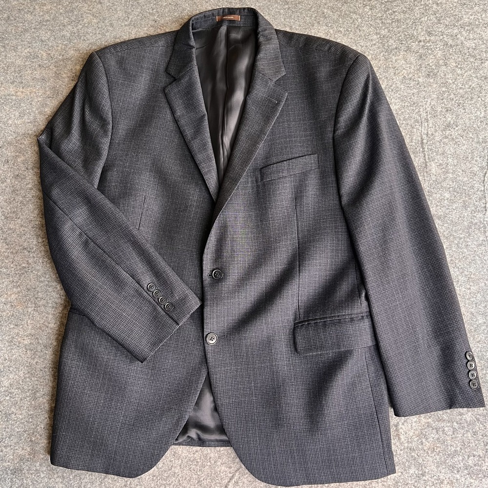 Peter Millar Blazer Mens 46R Blue Wool Jacket Sport Coat Office Classic 2 Button